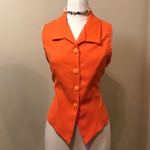 70s style vintage vest blouse